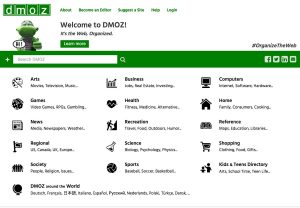 DMOZ se había convertido hasta hace unos años, en el directorio de páginas webs mas importante de Internet, y era usado por Google para su buscador