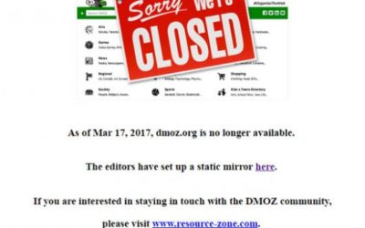 Hecha el Telón DMOZ, uno de los directorios más importantes para Google